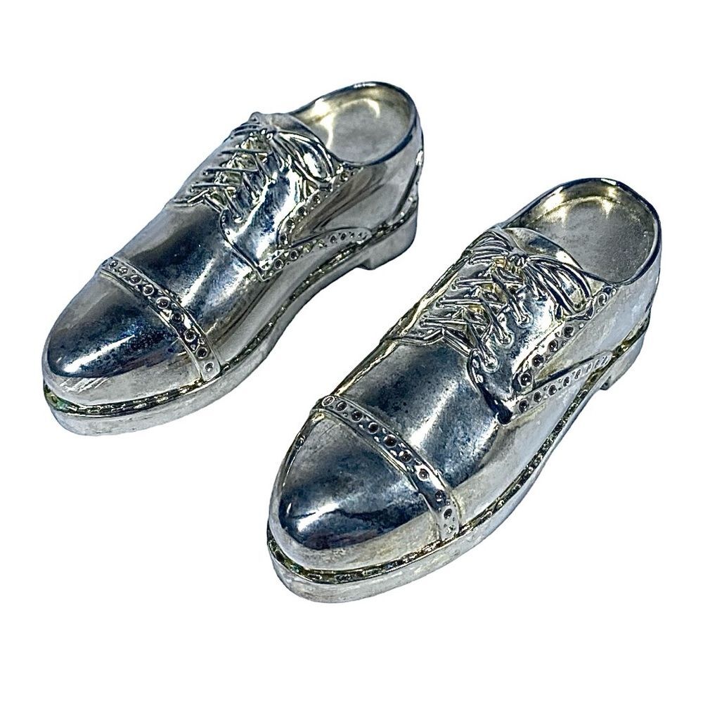 Godinger Salt Pepper Shaker For Neiman Marcus Men's Wing Tip Shoes Style